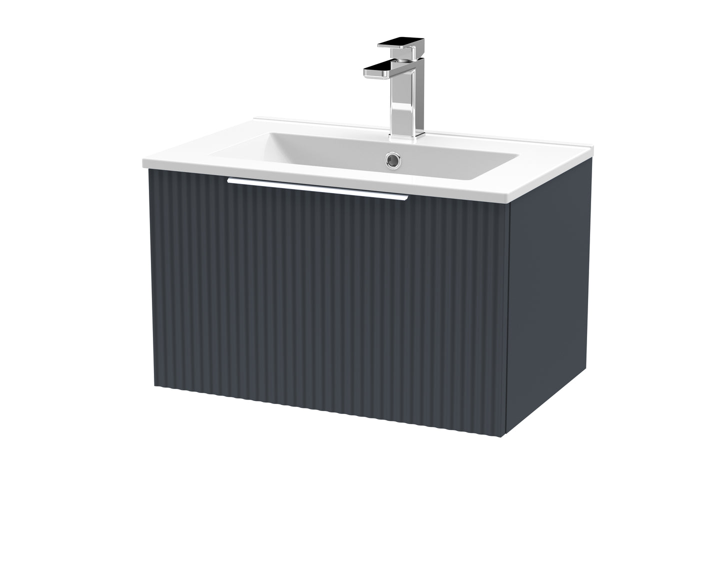 Hudson Reed 600mm Wall Hung Single Drawer Vanity & Basin 2