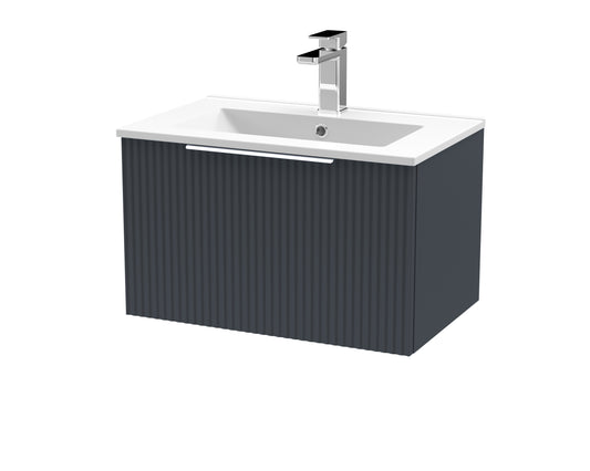 Hudson Reed 600mm Wall Hung Single Drawer Vanity & Basin 2