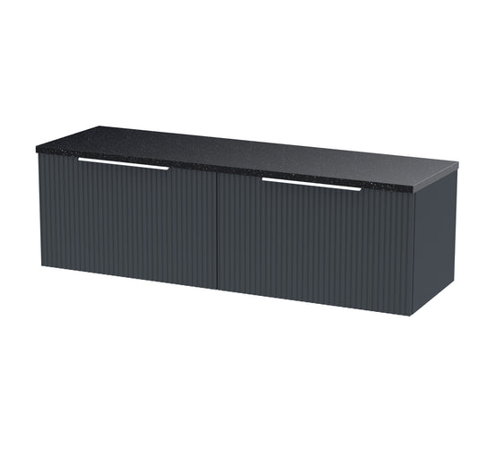 Hudson Reed 1200 Wall Hung 2-Drawer Vanity & Laminate Worktop