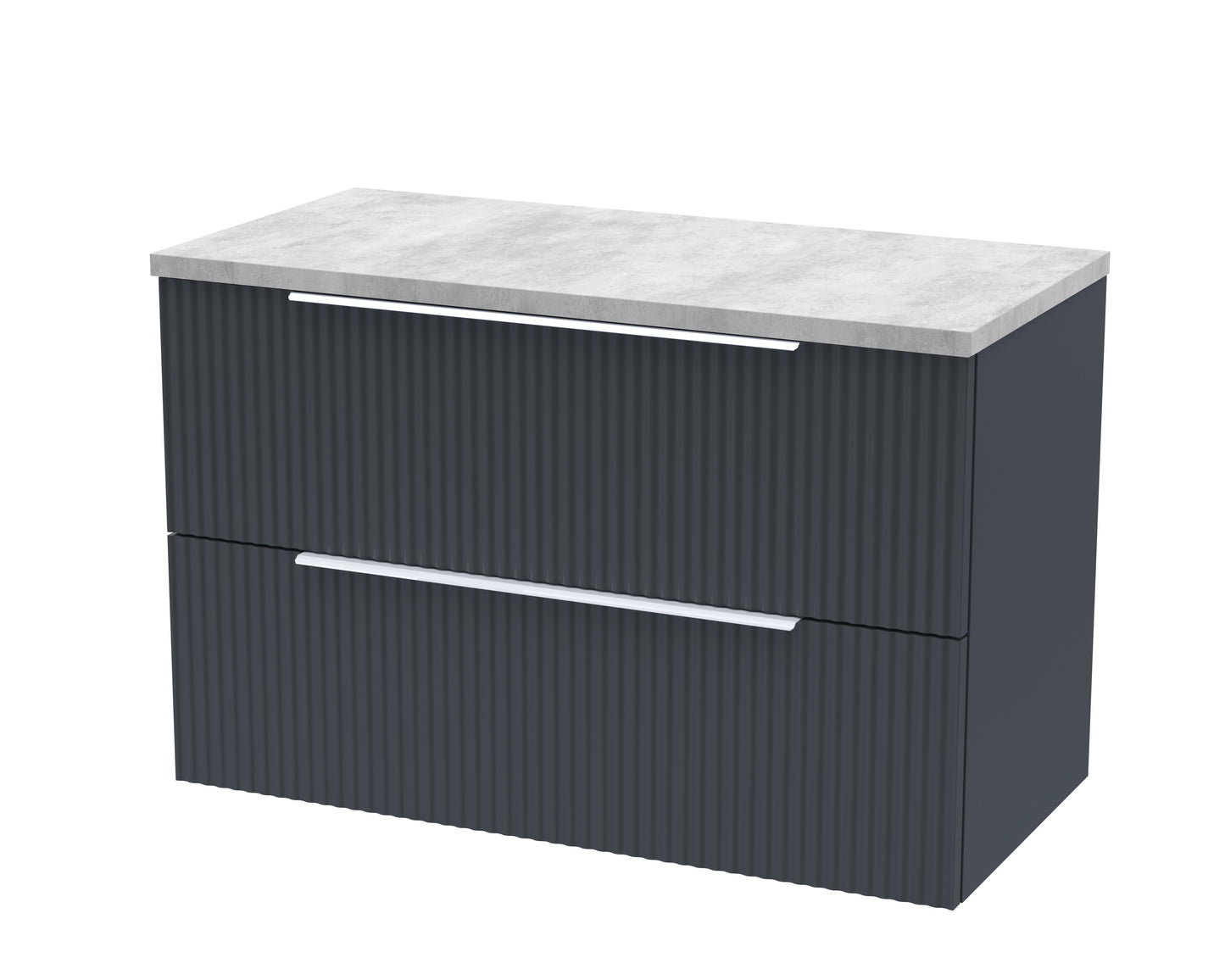Hudson Reed 800mm Wall Hung 2 Drawer Vanity & Laminate Top