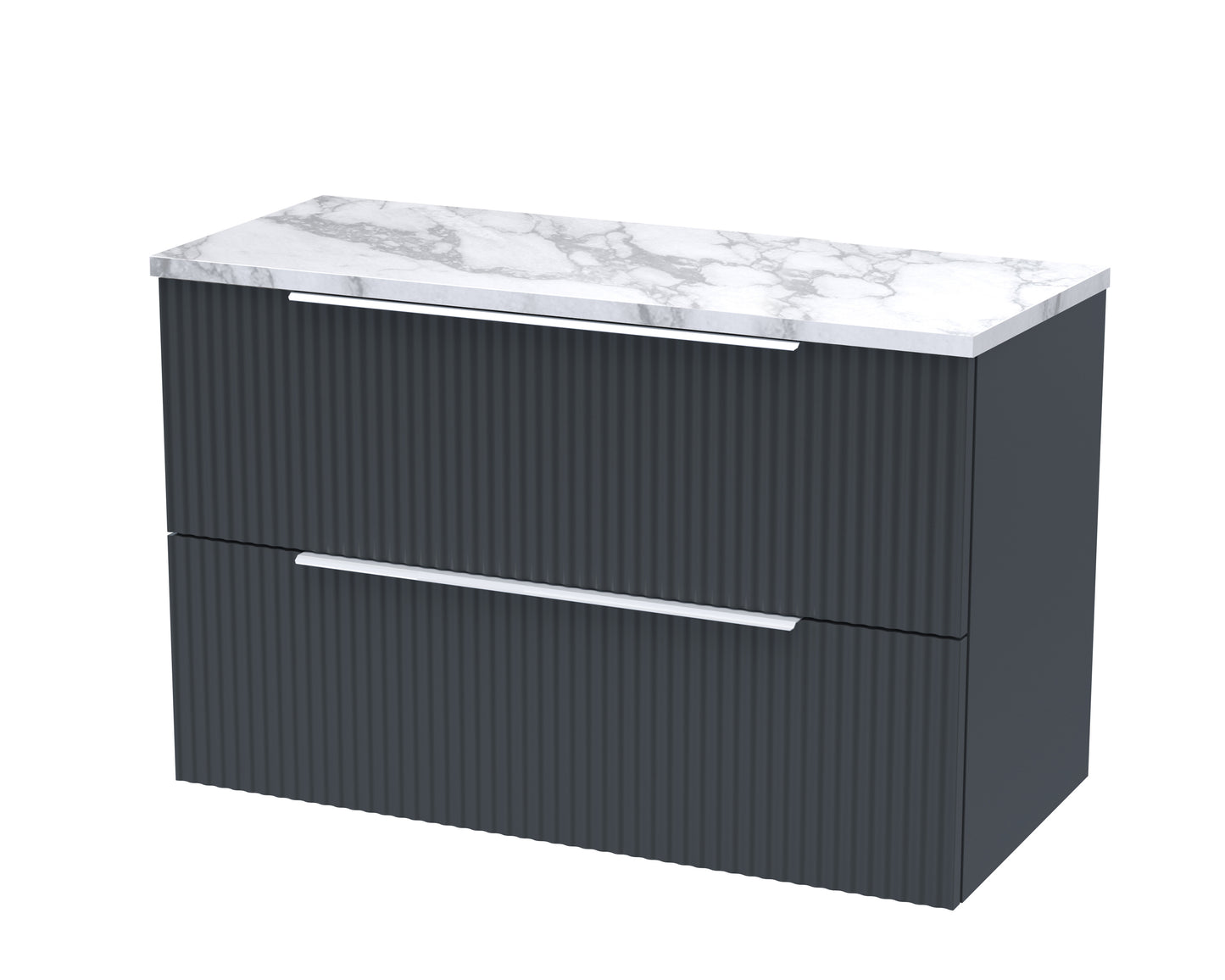 Hudson Reed 800 Wall Hung 2-Drawer Vanity & Laminate Worktop