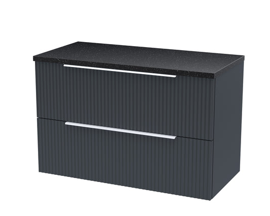Hudson Reed 800mm Wall Hung 2 Drawer Vanity & Laminate Top
