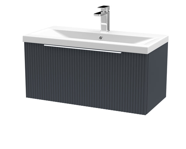 Hudson Reed 800mm Wall Hung Single Drawer Vanity & Basin 1