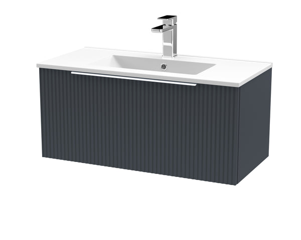 Hudson Reed 800mm Wall Hung Single Drawer Vanity & Basin 2