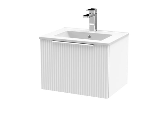 Hudson Reed 500mm Wall Hung Single Drawer Vanity & Basin 2