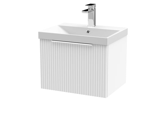 Hudson Reed 500mm Wall Hung Single Drawer Vanity & Basin 3