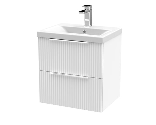 Hudson Reed 500mm Wall Hung 2 Drawer Vanity & Basin 1