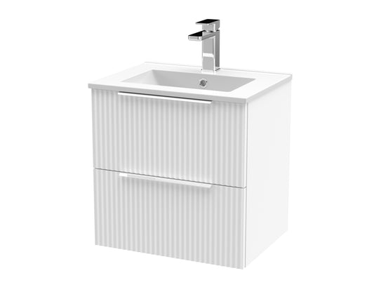 Hudson Reed 500mm Wall Hung 2 Drawer Vanity & Basin 2