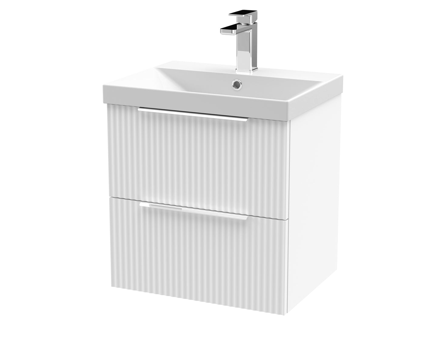 Hudson Reed 500mm Wall Hung 2 Drawer Vanity & Basin 3