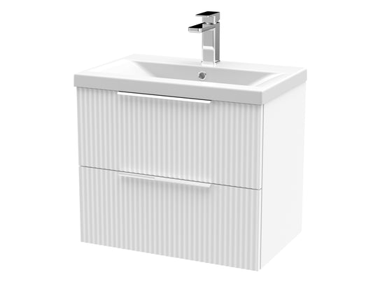 Hudson Reed 600mm Wall Hung 2 Drawer Vanity & Basin 1