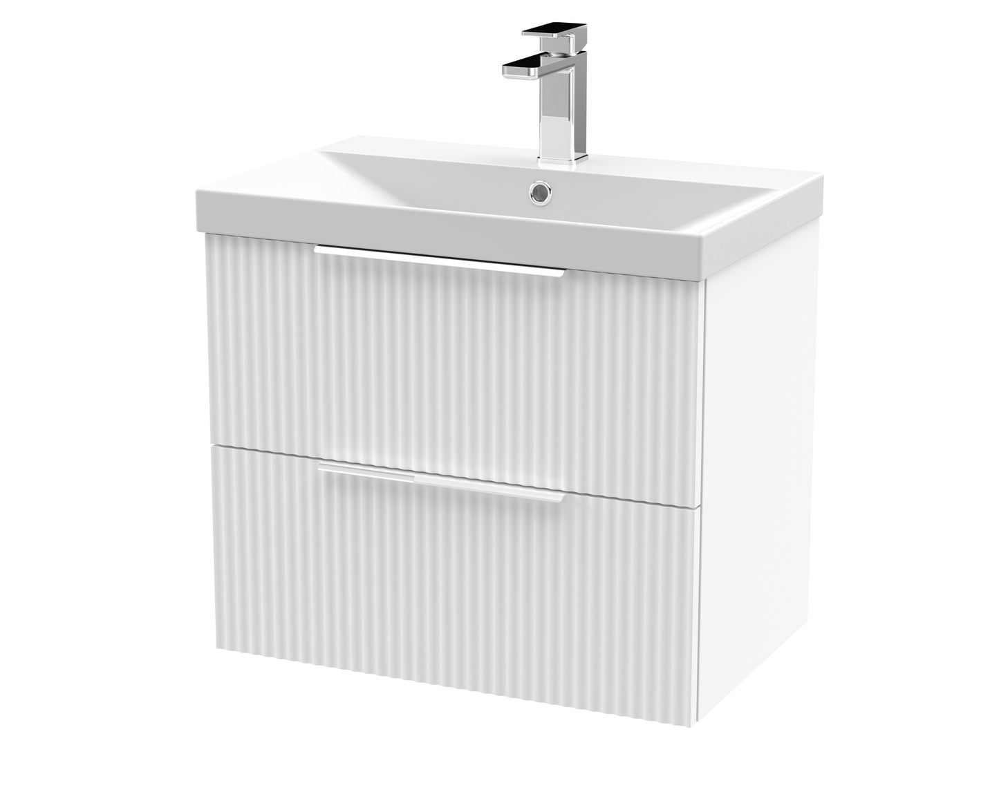 Hudson Reed 600mm Wall Hung 2 Drawer Vanity & Basin 3