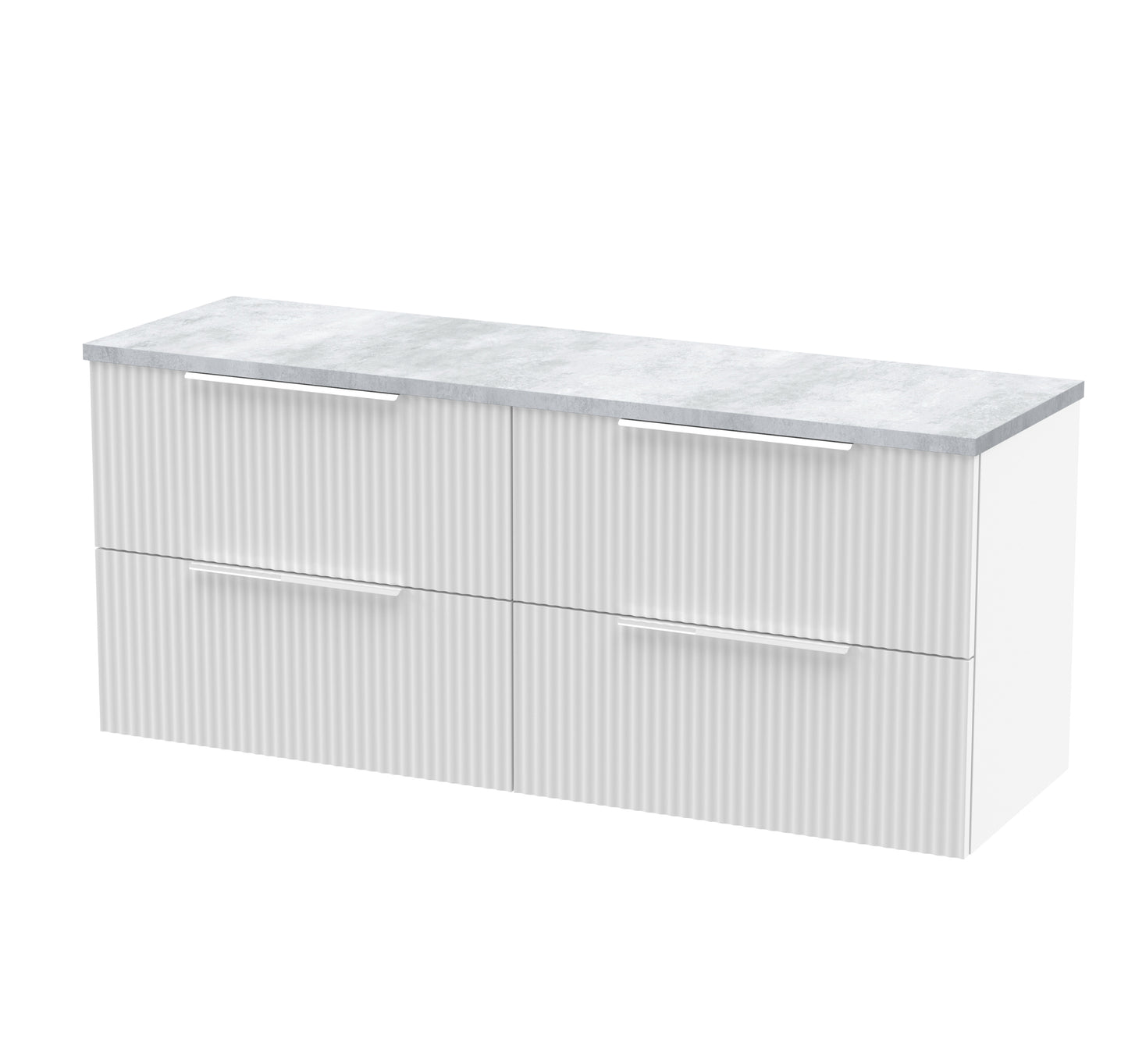 Hudson Reed 1200 Wall Hung 4-Drawer Vanity & Laminate Worktop