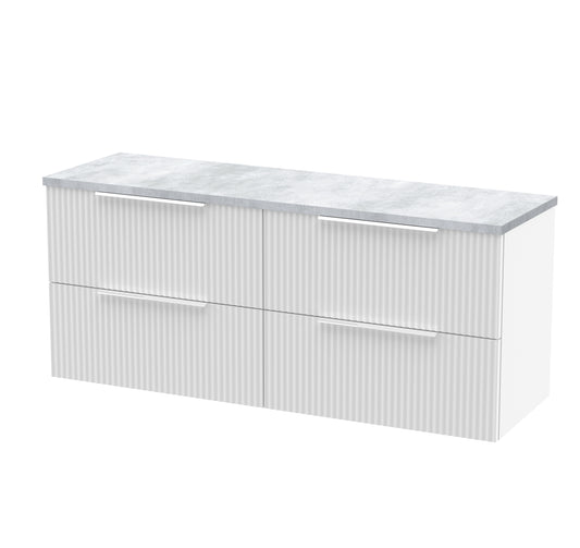Hudson Reed 1200 Wall Hung 4-Drawer Vanity & Laminate Worktop