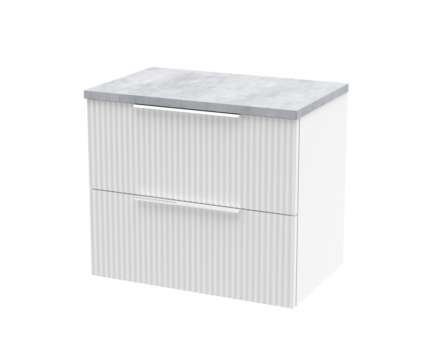 Hudson Reed 600mm Wall Hung 2 Drawer Vanity & Laminate Top