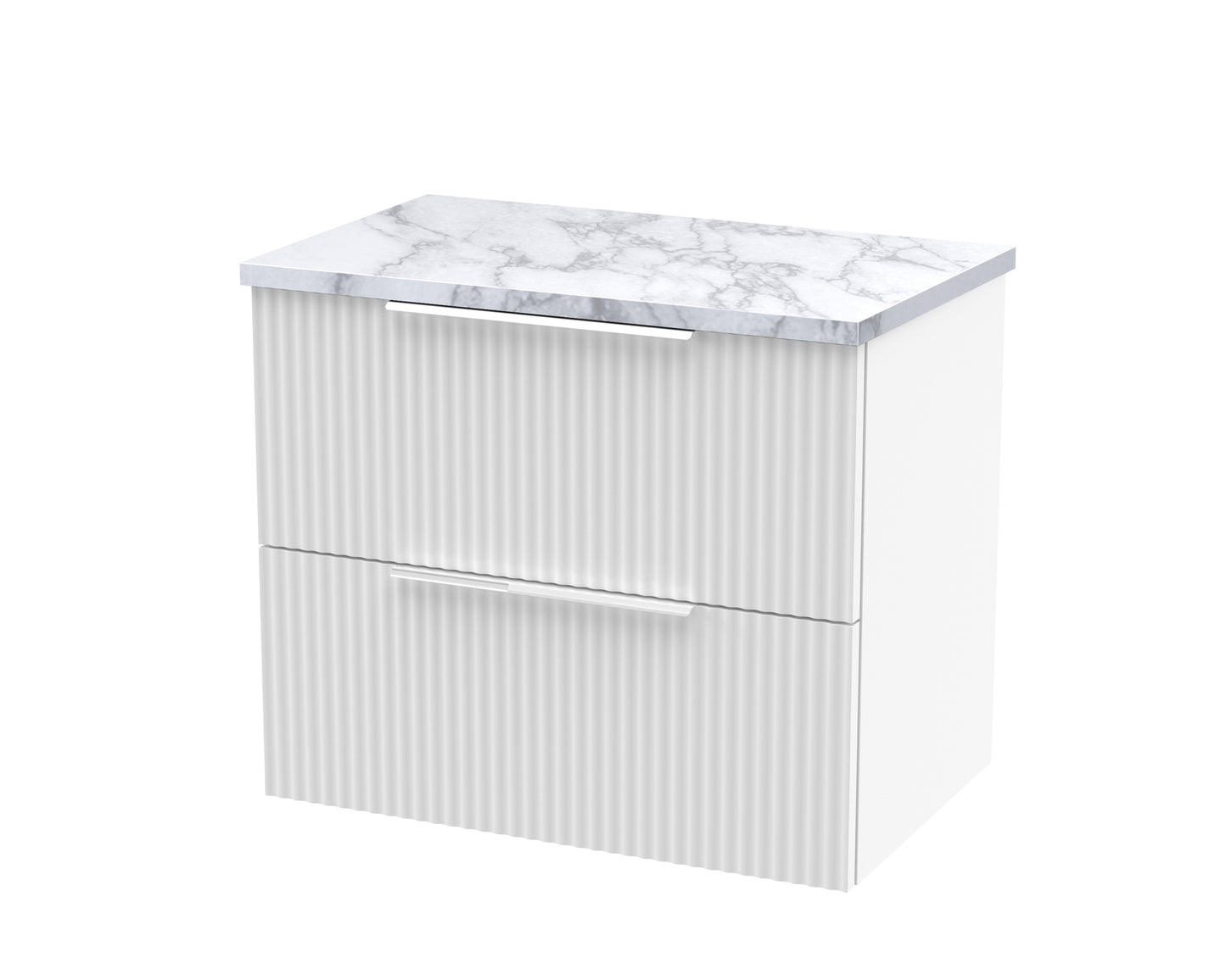 Hudson Reed 600mm Wall Hung 2-Drawer Vanity & Laminate Worktop