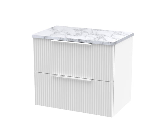 Hudson Reed 600mm Wall Hung 2-Drawer Vanity & Laminate Worktop