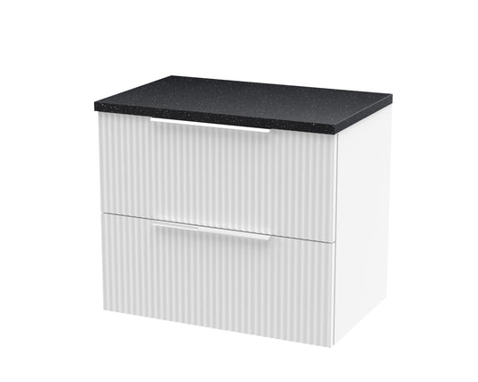 Hudson Reed 600mm Wall Hung 2 Drawer Vanity & Laminate Top