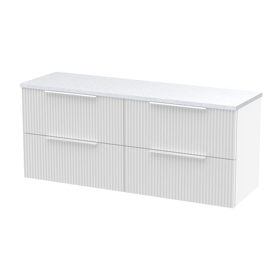Hudson Reed 1200 Wall Hung 4-Drawer Vanity & Laminate Worktop