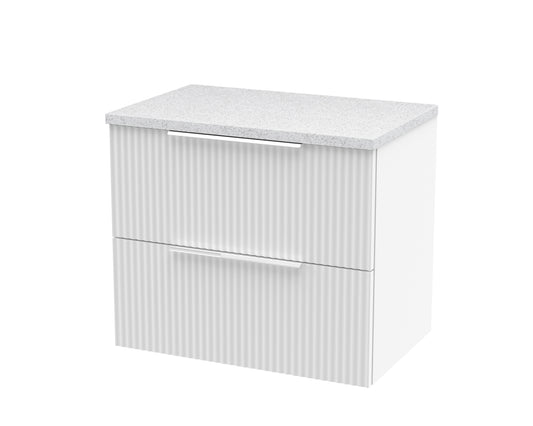 Hudson Reed 600mm Wall Hung 2 Drawer Vanity & Laminate Top