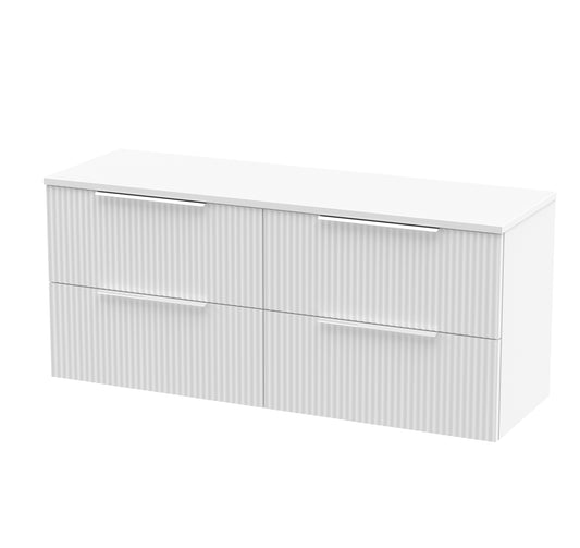 Hudson Reed 1200mm Wall Hung 4 Drawer Vanity & Worktop