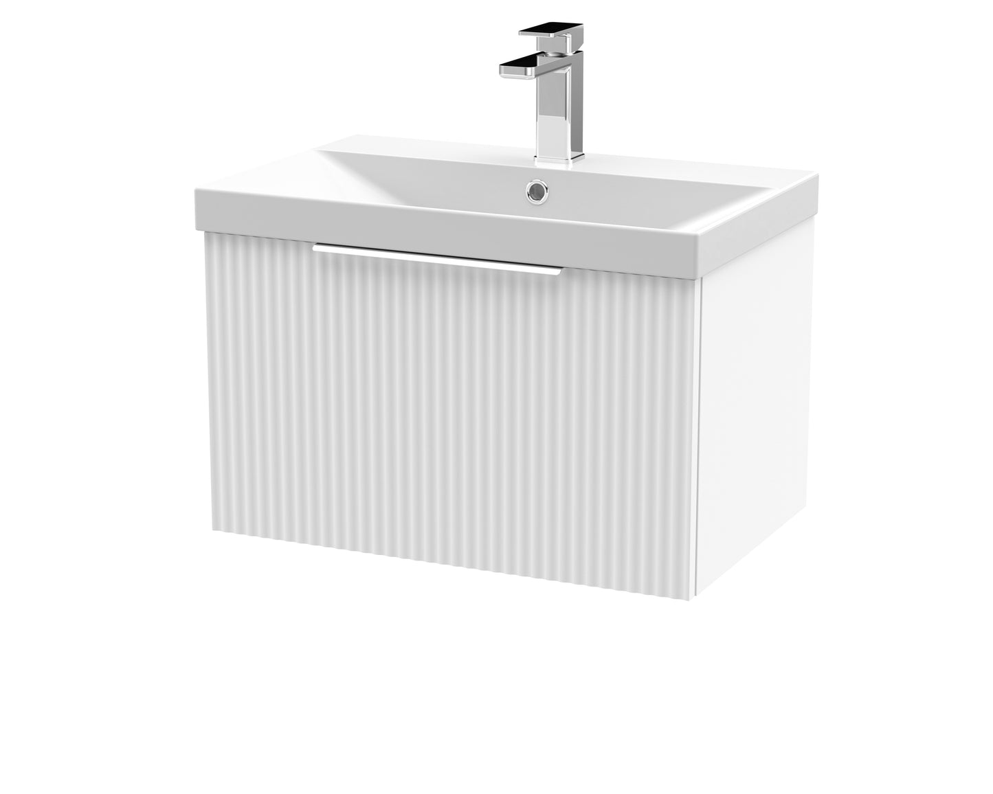 Hudson Reed 600mm Wall Hung Single Drawer Vanity & Basin 3
