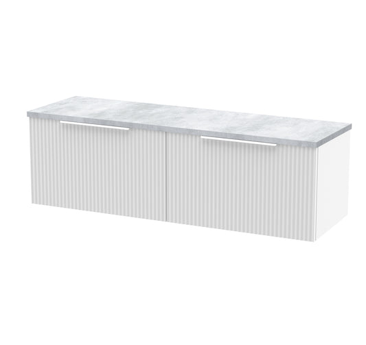 Hudson Reed 1200 Wall Hung 2-Drawer Vanity & Laminate Worktop