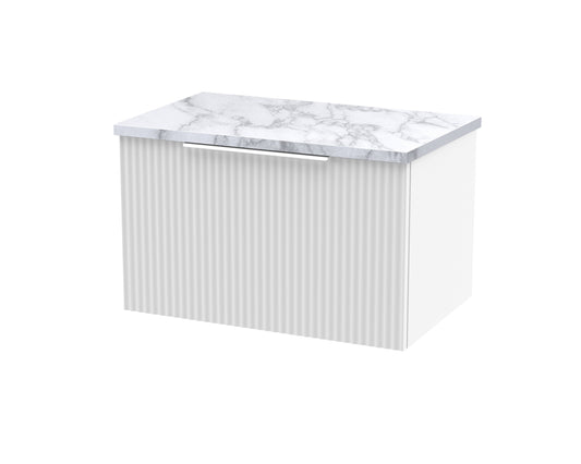 Hudson Reed 600mm Wall Hung Single Drawer Vanity & Laminate Worktop