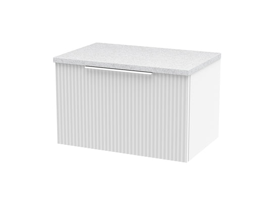Hudson Reed 600mm Wall Hung Single Drawer Vanity & Laminate Top