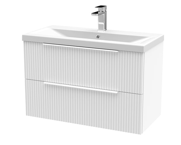Hudson Reed 800mm Wall Hung 2 Drawer Vanity & Basin 1