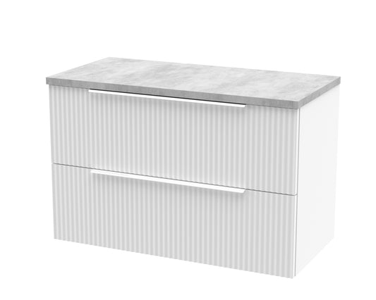 Hudson Reed 800mm Wall Hung 2 Drawer Vanity & Laminate Top