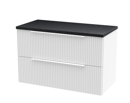Hudson Reed 800mm Wall Hung 2 Drawer Vanity & Laminate Top
