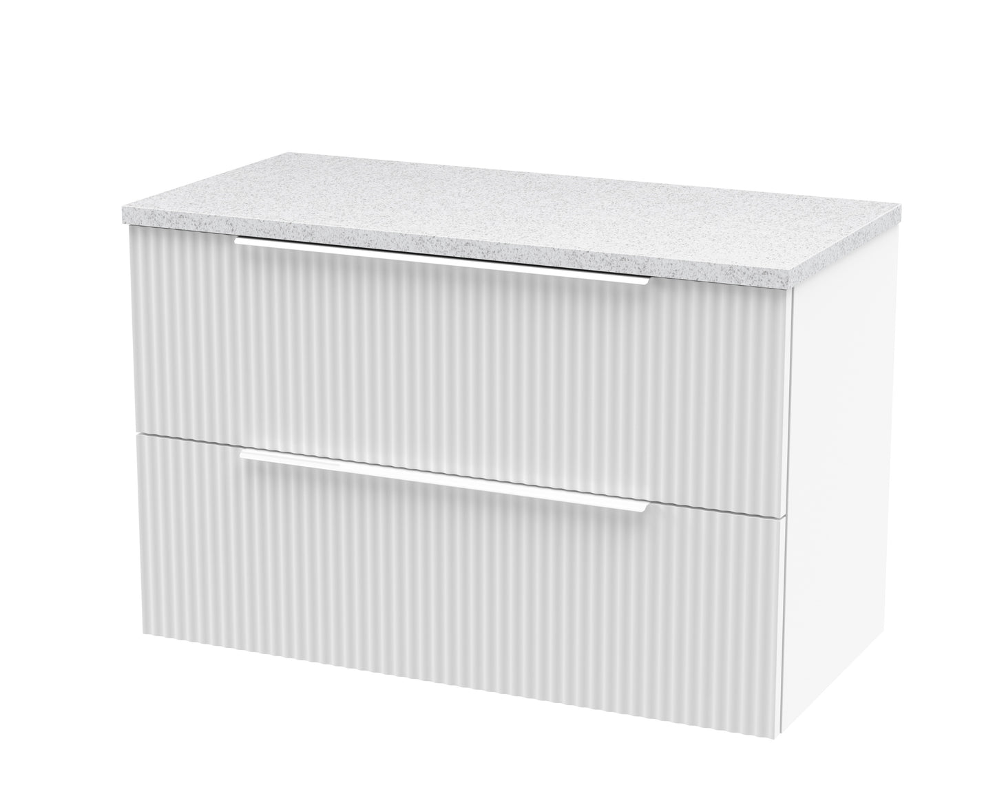 Hudson Reed 800mm Wall Hung 2 Drawer Vanity & Laminate Top
