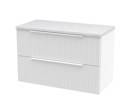 Hudson Reed 800mm Wall Hung 2 Drawer Vanity & Laminate Top