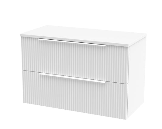 Hudson Reed 800mm Wall Hung 2 Drawer Vanity & Worktop