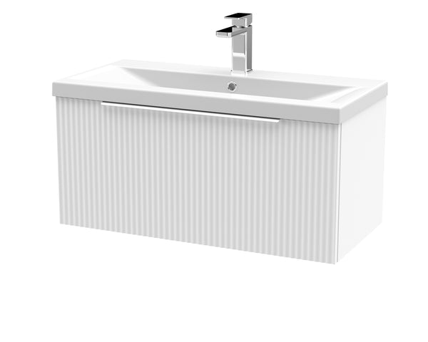 Hudson Reed 800mm Wall Hung Single Drawer Vanity & Basin 1