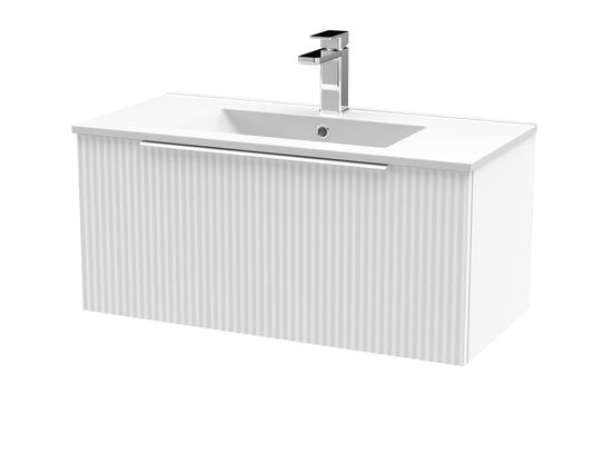 Hudson Reed 800mm Wall Hung Single Drawer Vanity & Basin 2