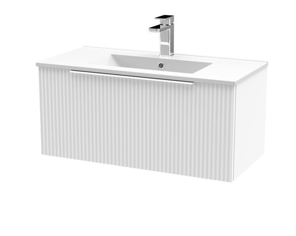 Hudson Reed 800mm Wall Hung Single Drawer Vanity & Basin 2