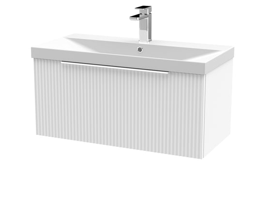 Hudson Reed 800mm Wall Hung Single Drawer Vanity & Basin 3