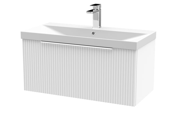 Hudson Reed 800mm Wall Hung Single Drawer Vanity & Basin 3