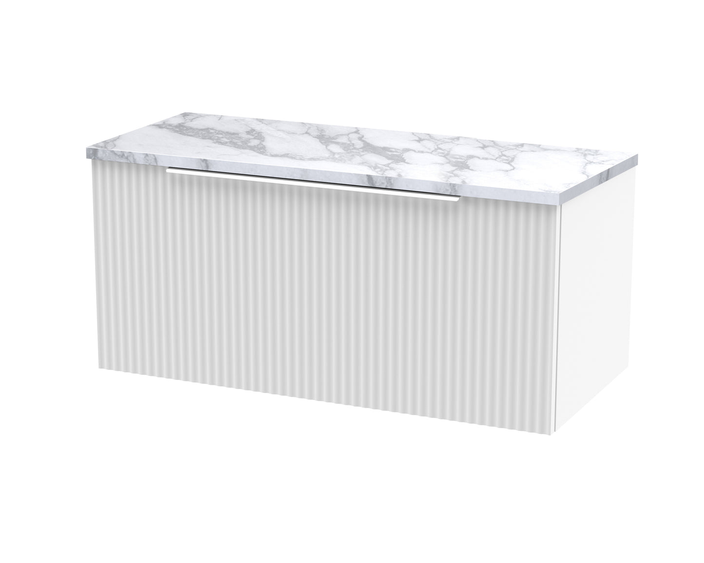 Hudson Reed 800mm Wall Hung Single Drawer Vanity & Laminate Worktop