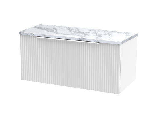 Hudson Reed 800mm Wall Hung Single Drawer Vanity & Laminate Worktop