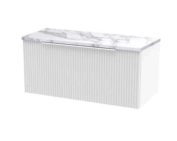 Hudson Reed 800mm Wall Hung Single Drawer Vanity & Laminate Worktop