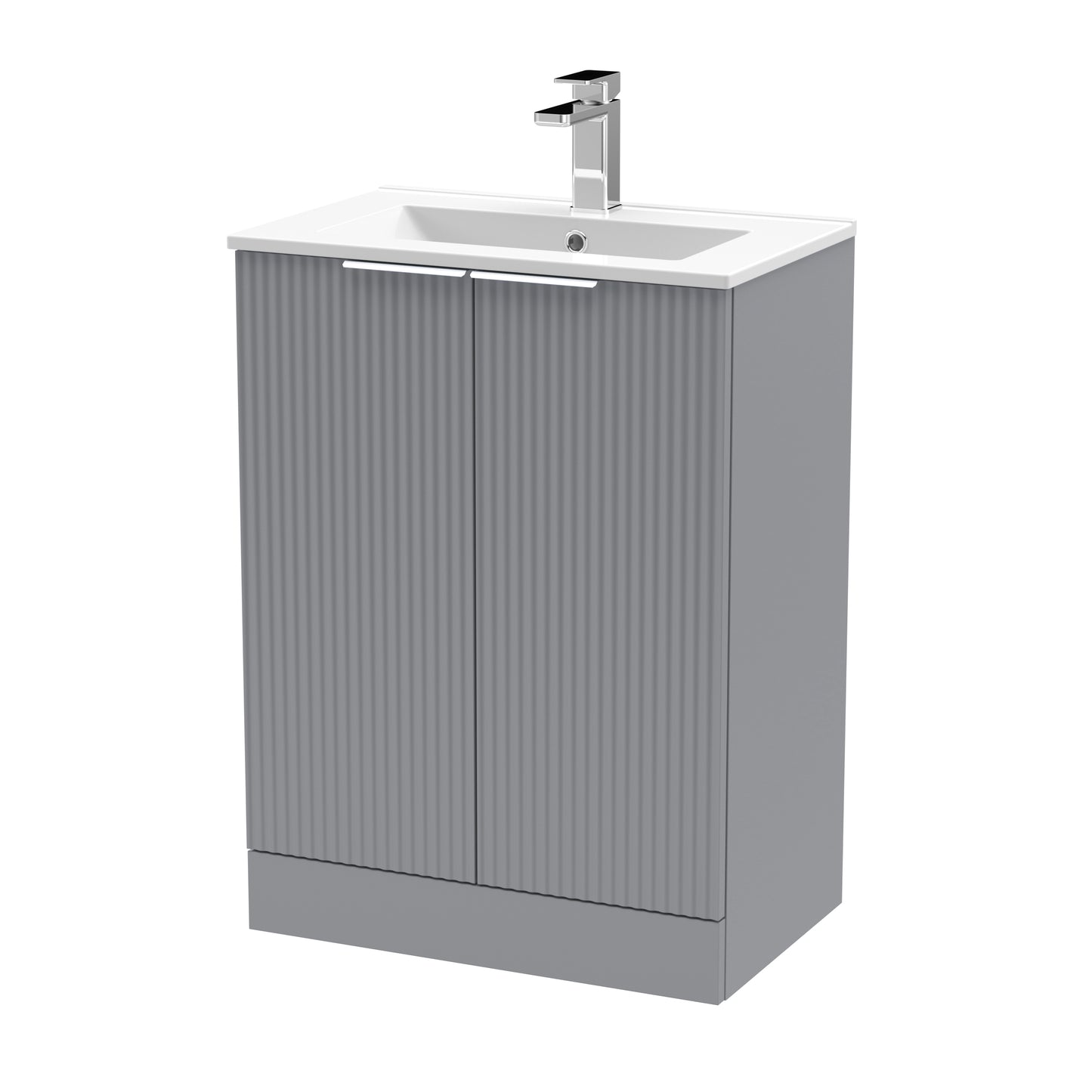 Hudson Reed 600mm Floor Standing 2 Door Vanity & Basin 2