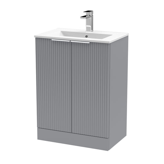 Hudson Reed 600mm Floor Standing 2 Door Vanity & Basin 2