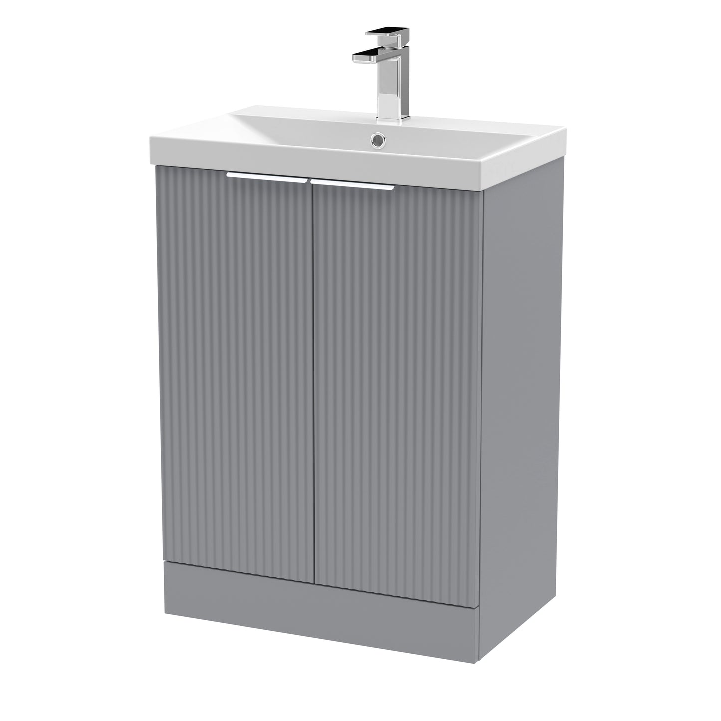 Hudson Reed 600mm Floor Standing 2 Door Vanity & Basin 3