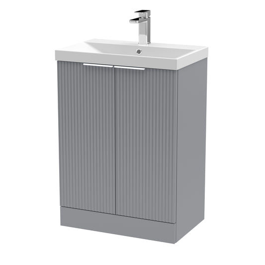 Hudson Reed 600mm Floor Standing 2 Door Vanity & Basin 3
