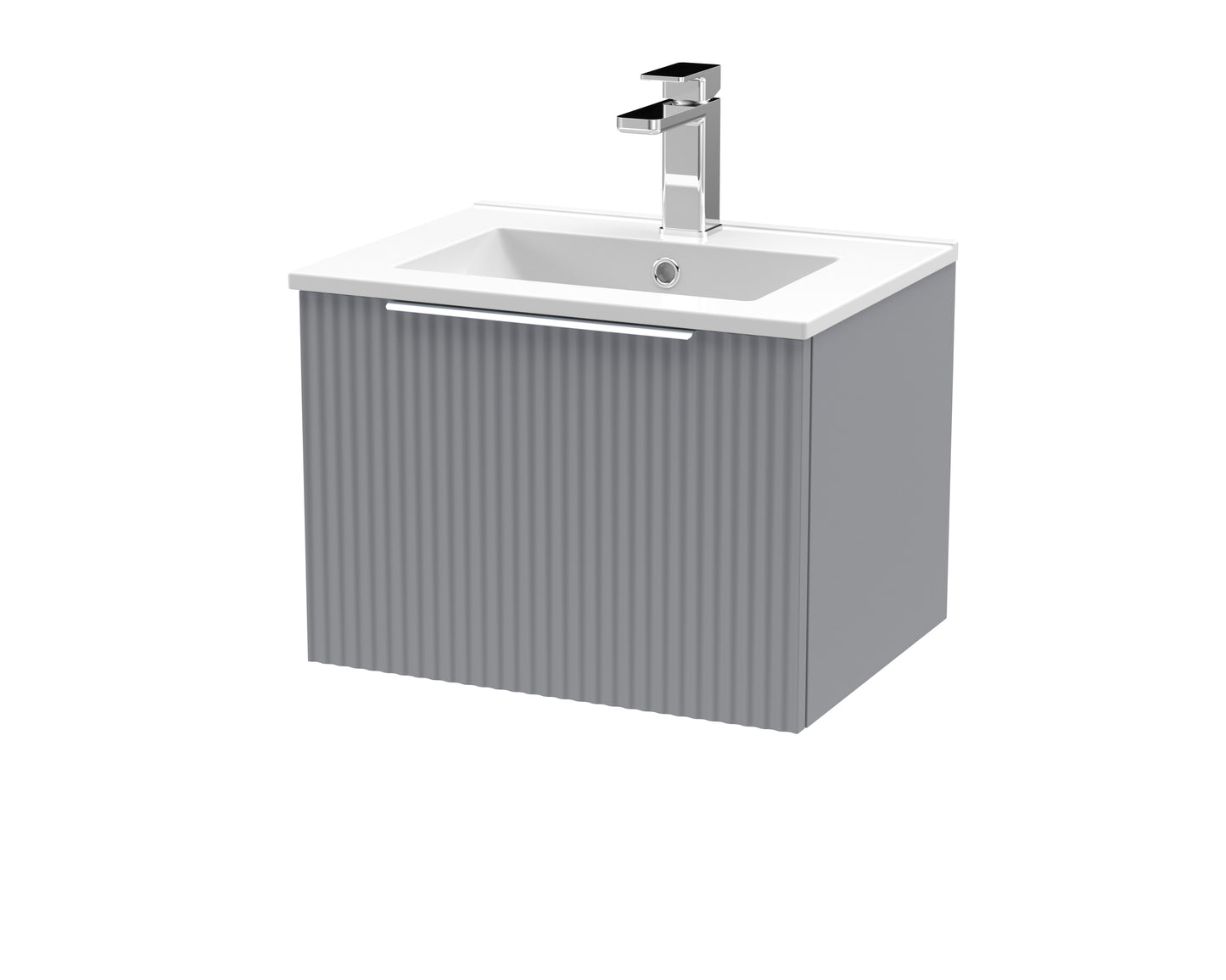 Hudson Reed 500mm Wall Hung Single Drawer Vanity & Basin 2
