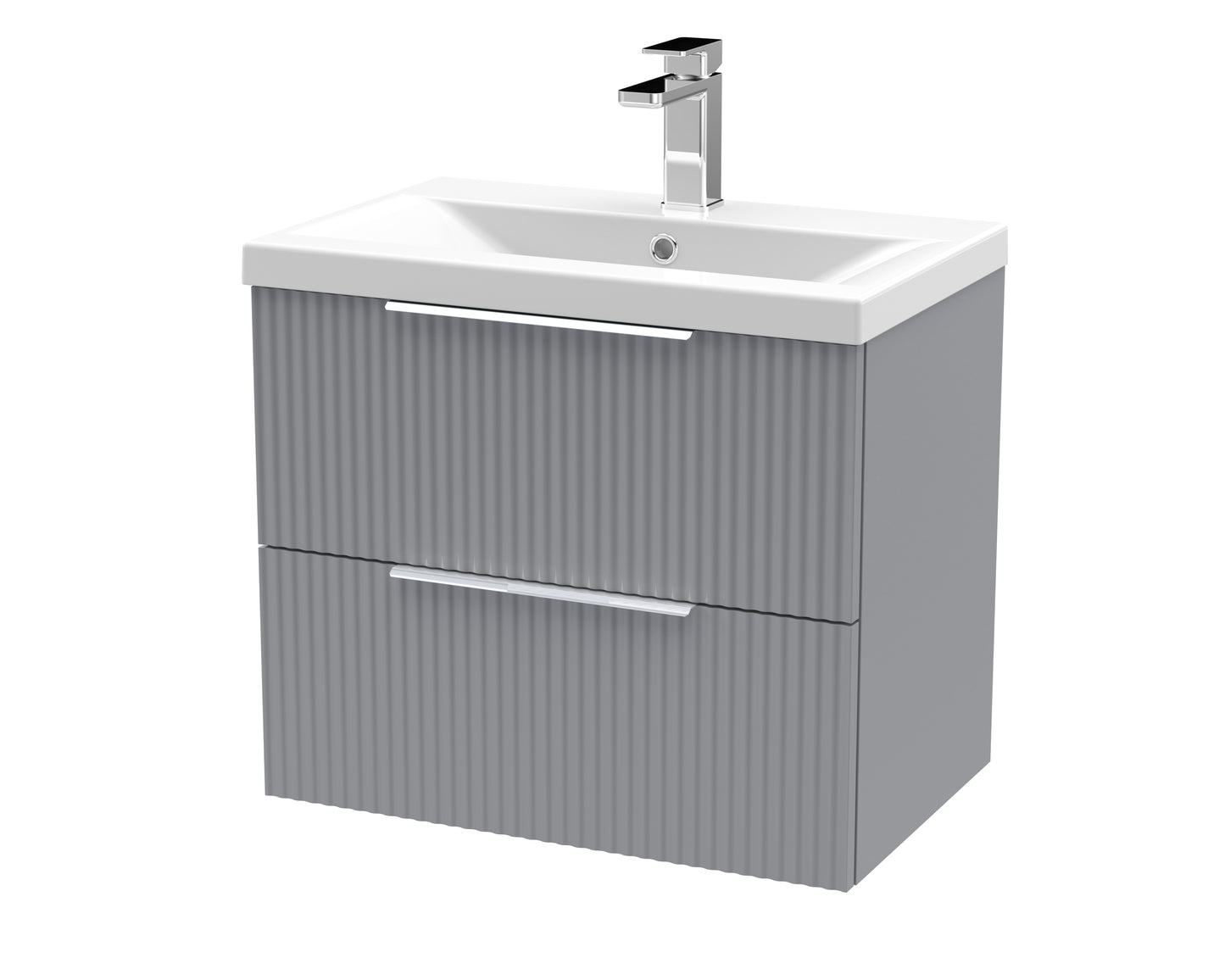 Hudson Reed 600mm Wall Hung 2 Drawer Vanity & Basin 1