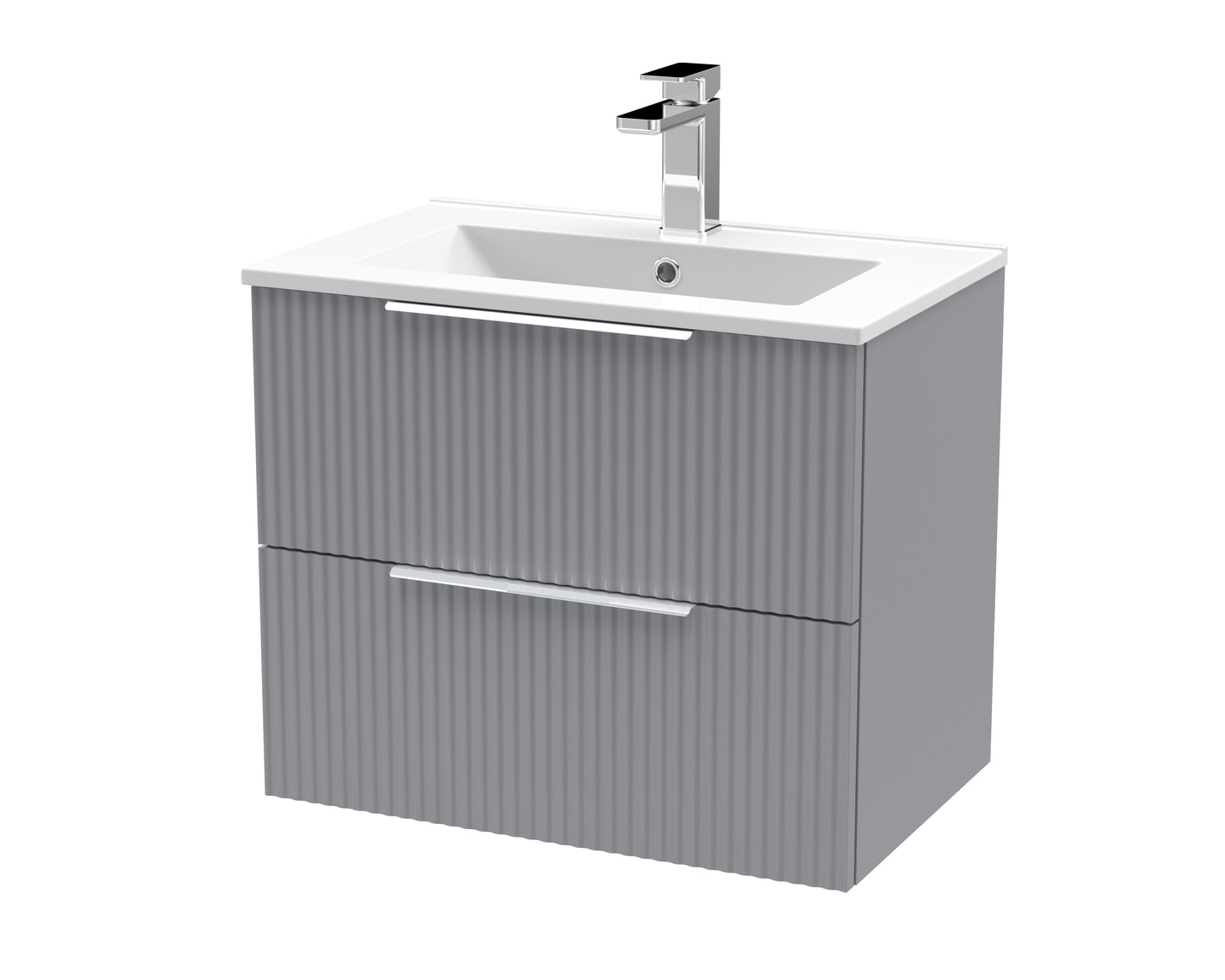Hudson Reed 600mm Wall Hung 2 Drawer Vanity & Basin 2