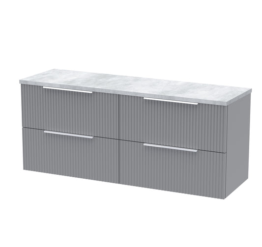 Hudson Reed 1200 Wall Hung 4-Drawer Vanity & Laminate Worktop